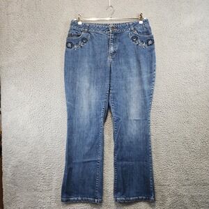 Kim Parrish Collection Jeans Womens Size 16 (Fits 34x29) Embroidered Bootcut